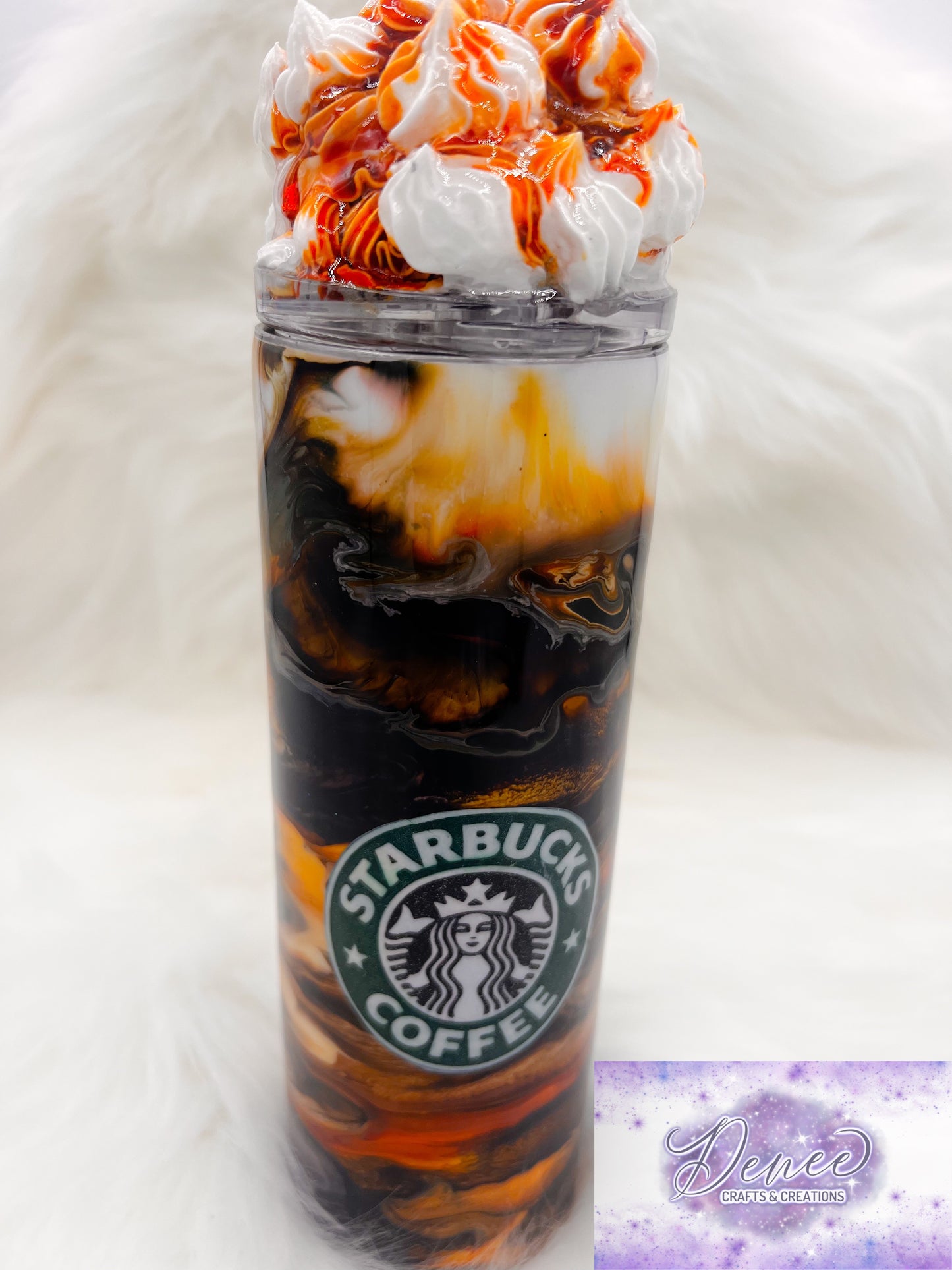Starbucks Themed whipped topper Tumbler