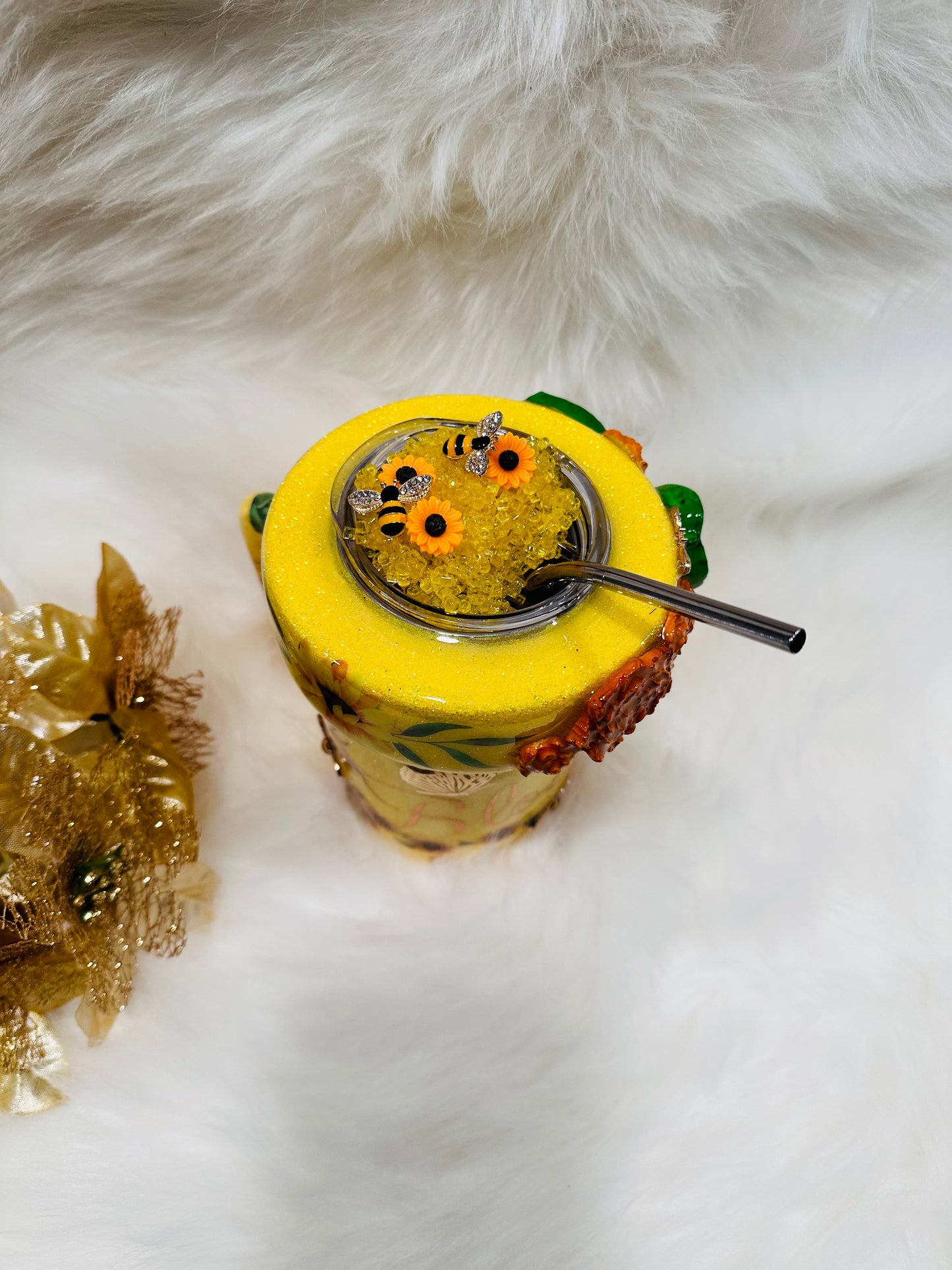 “Sunflower Meadows: A 3D Floral Paradise with Bumblebees”
