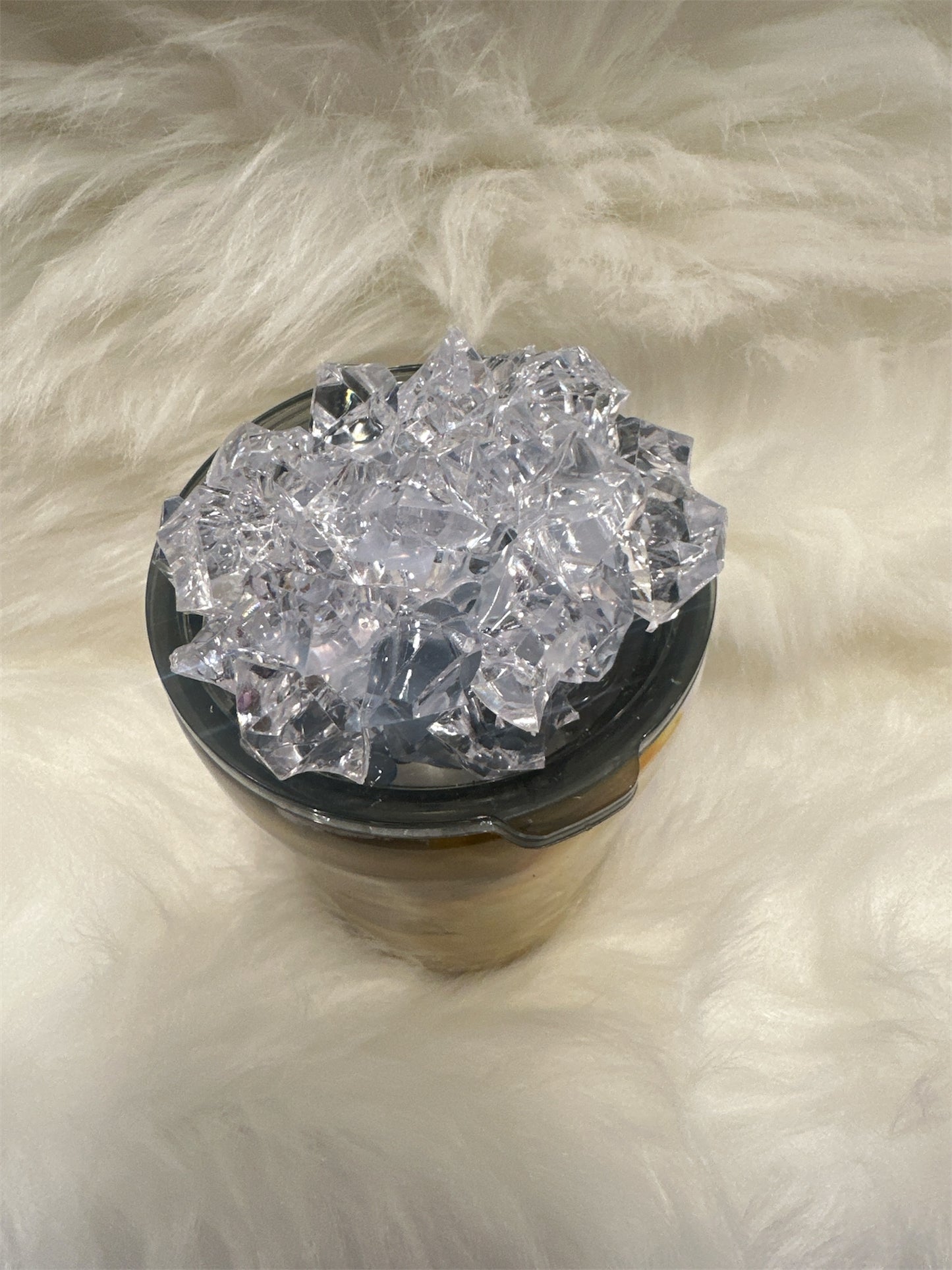 Marble Gold Faux Ice Mini Tumbler 10 oz Handmade Insulated