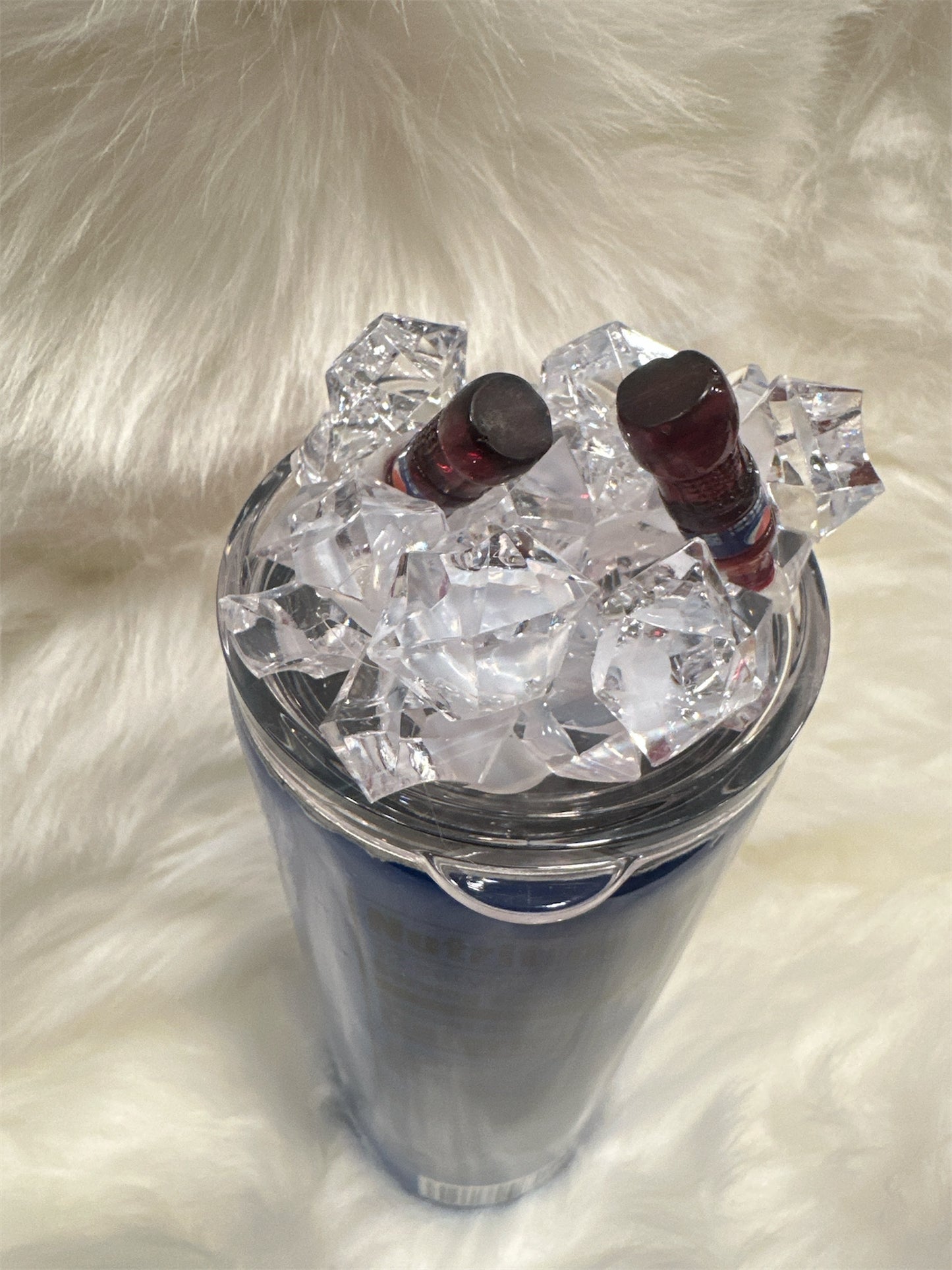 Pepsi Nutrition Facts Tumbler 20 oz with Faux Ice and Bottles