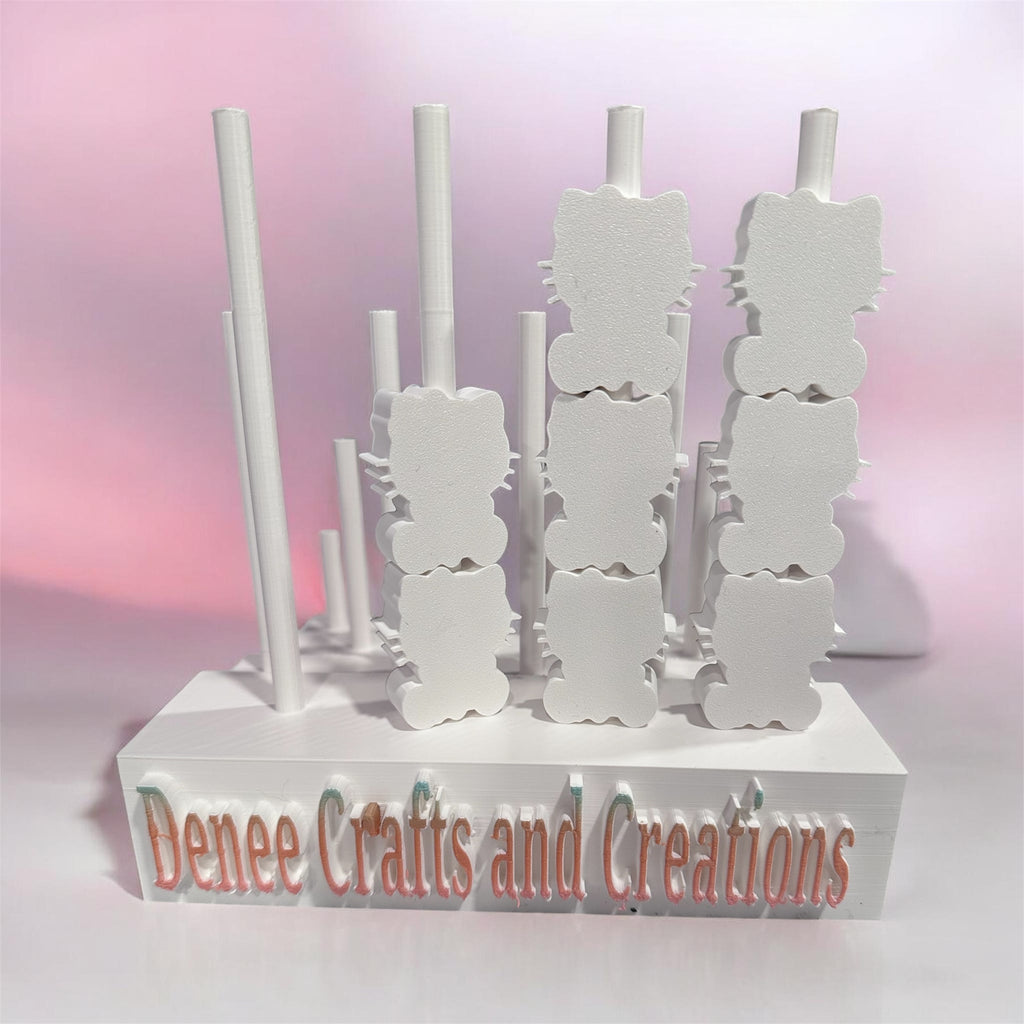 Personalized Straw Topper Display Stand | 3D Printed Straw Topper Holder | Custom Tumbler Maker Organizer | Straw Topper Rack for Crafting