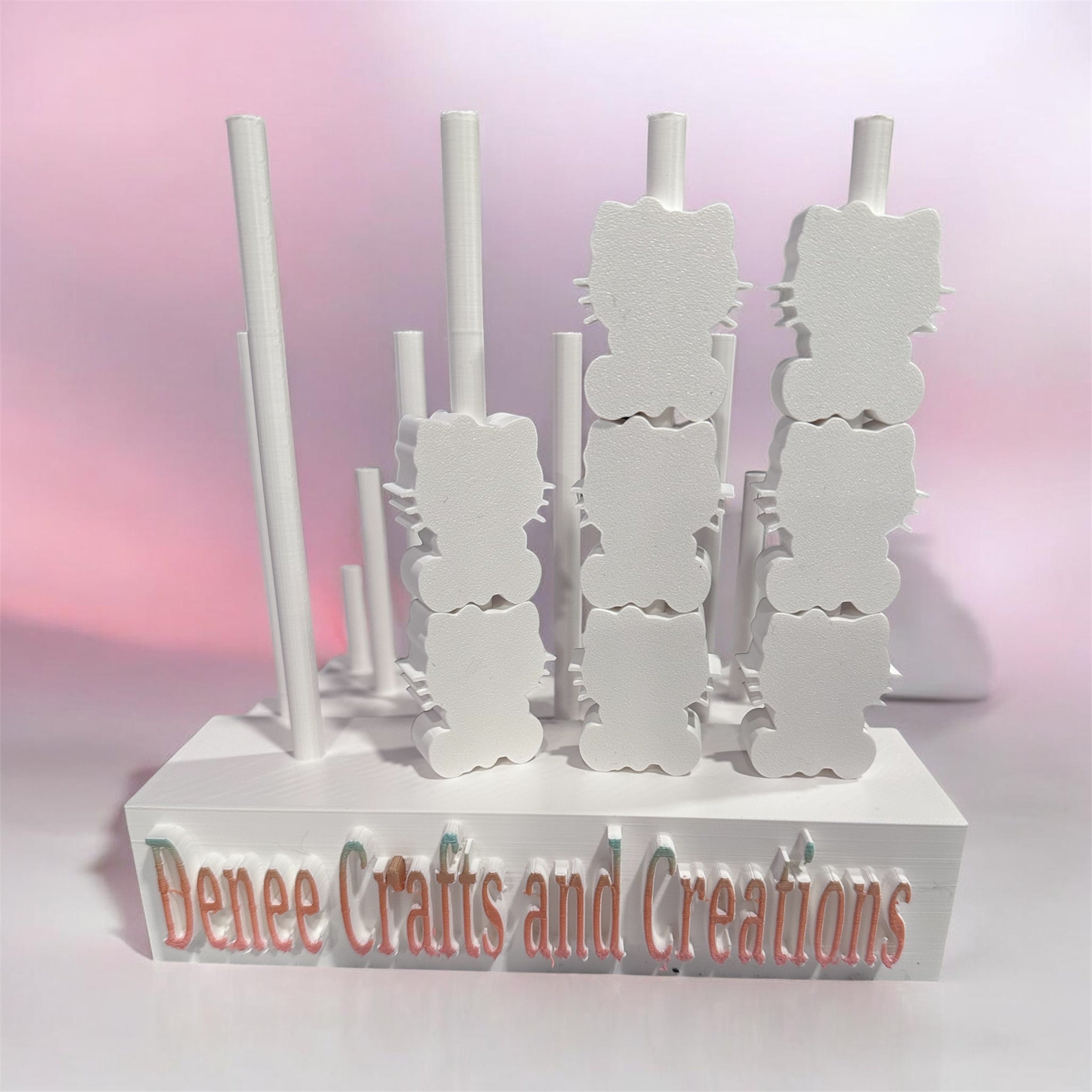 Personalized Straw Topper Display Stand | 3D Printed Straw Topper Holder | Custom Tumbler Maker Organizer | Straw Topper Rack for Crafting