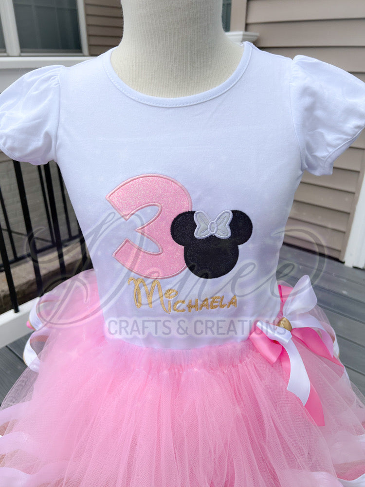 Minnie 3rd Birthday Tutu set