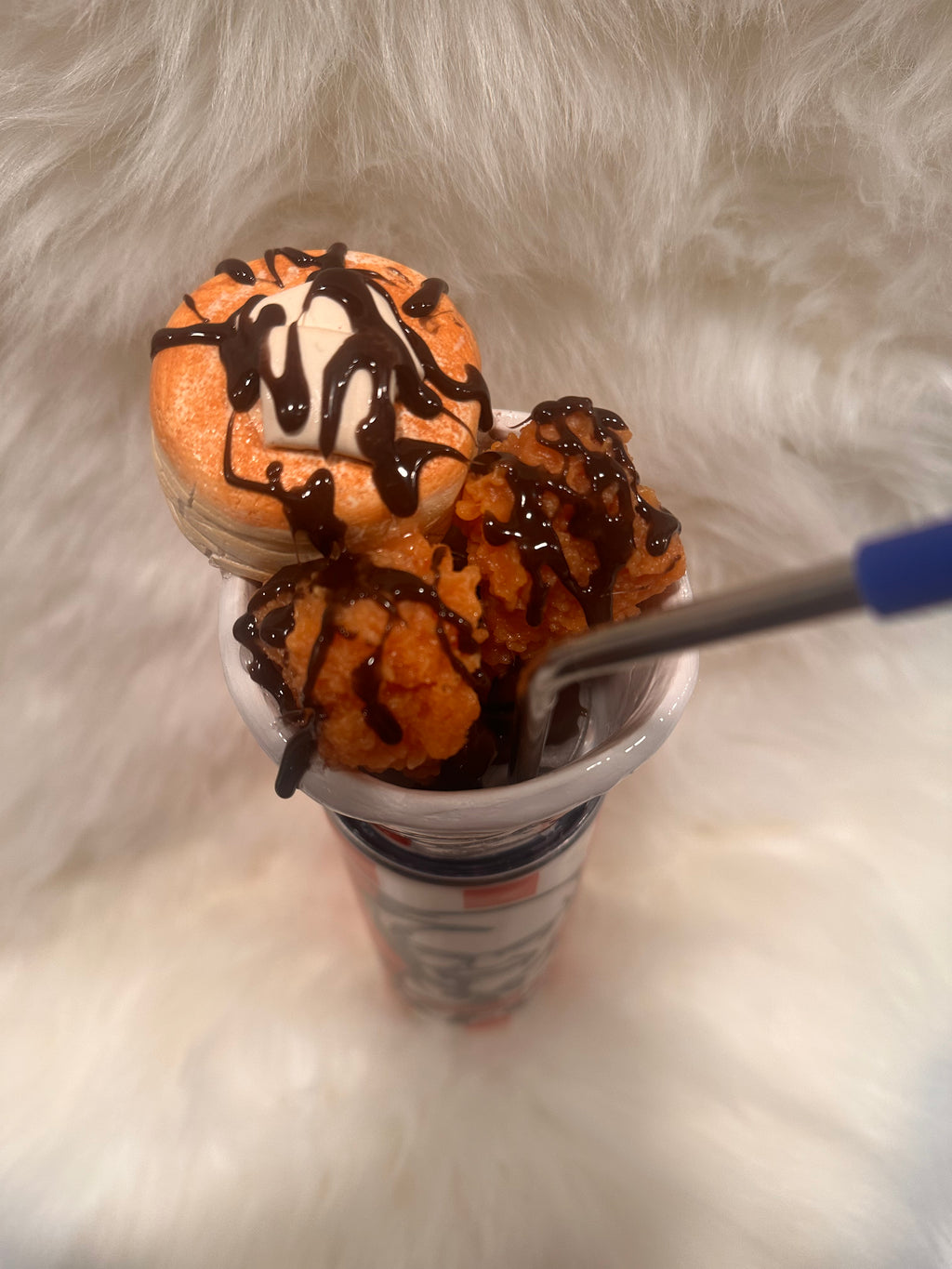 Handmade KFC-Inspired Foodie Tumbler – Clay & Resin Design (20 oz)