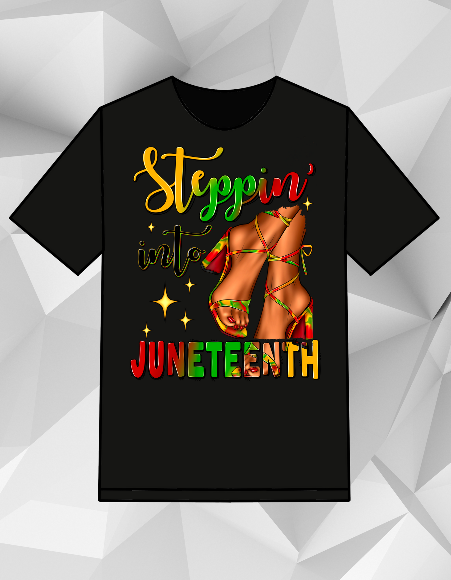 No Sugar, Vibes Only, and Steppin Sublimation Tshirts