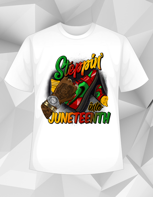 Steppin Into Juneteenth Sublimation Tshirt