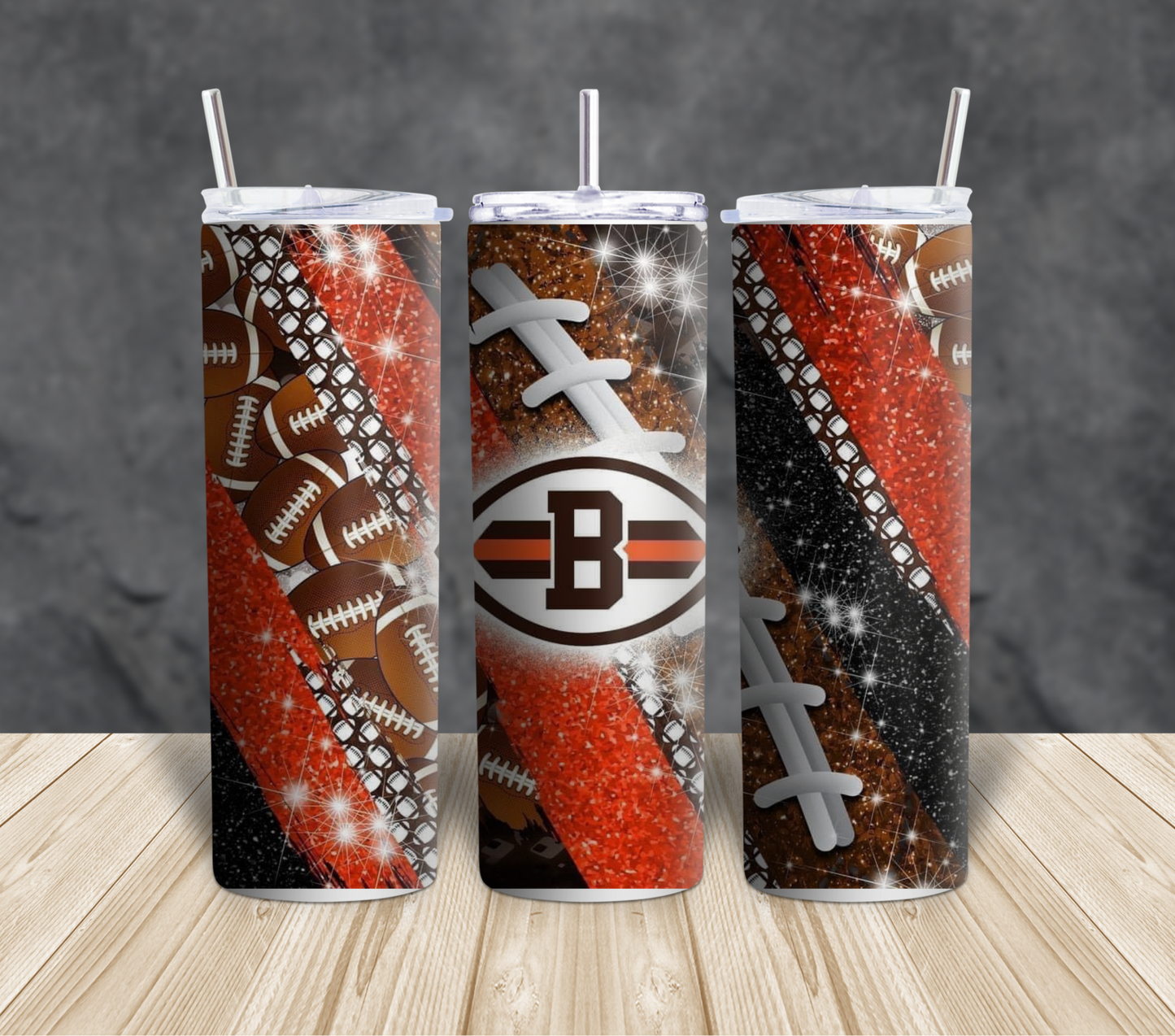 Football themed Tumblers