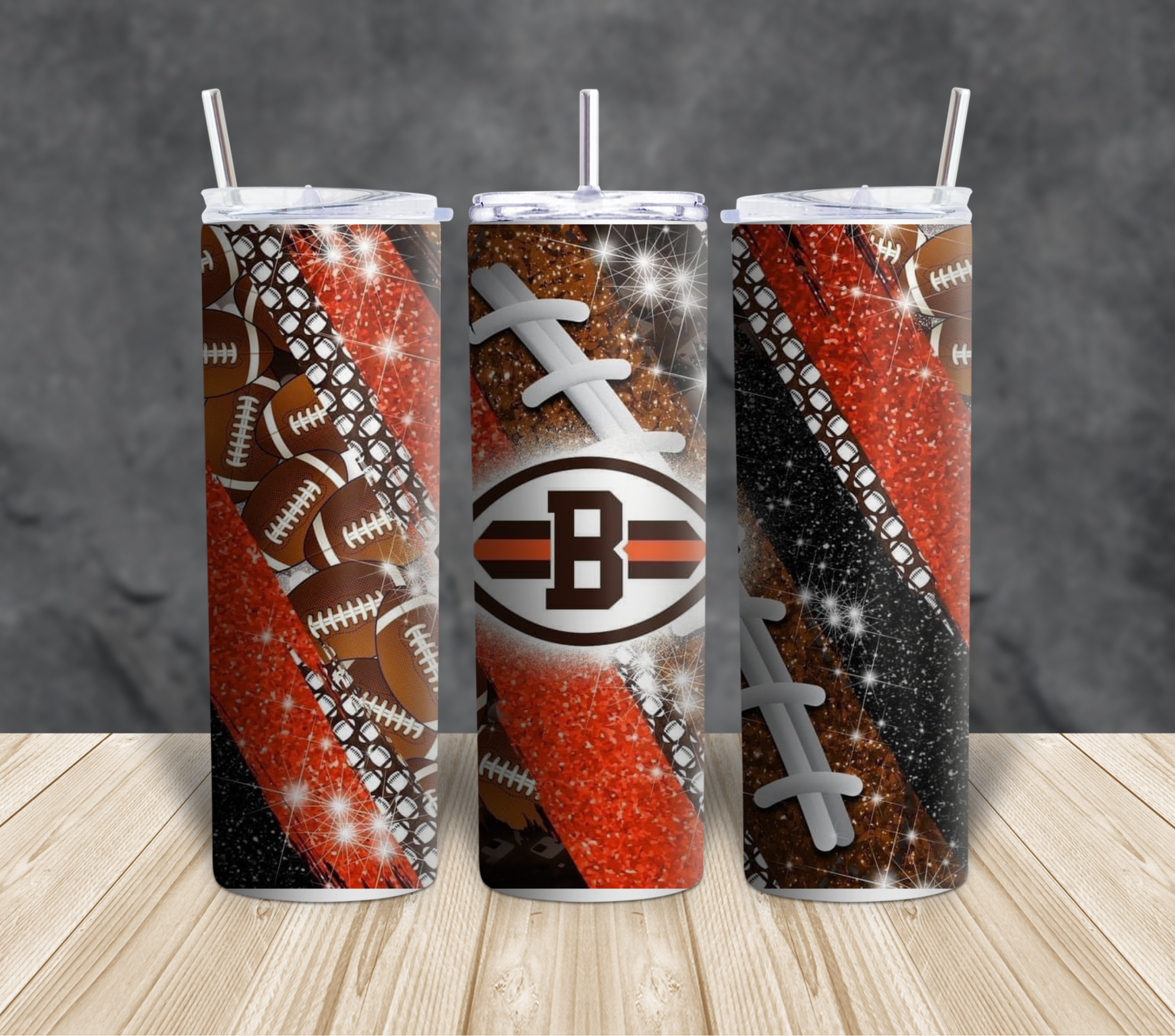 Football themed Tumblers