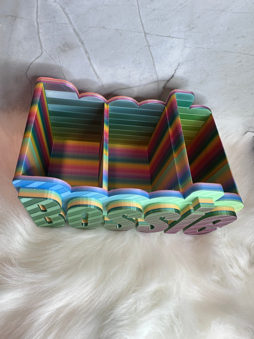 Personalized 3D Printed Desk Organizer – 3/4 Slot Pen & Pencil Holder | Colorful Office Desk Organizer for Pens, Markers & Supplies