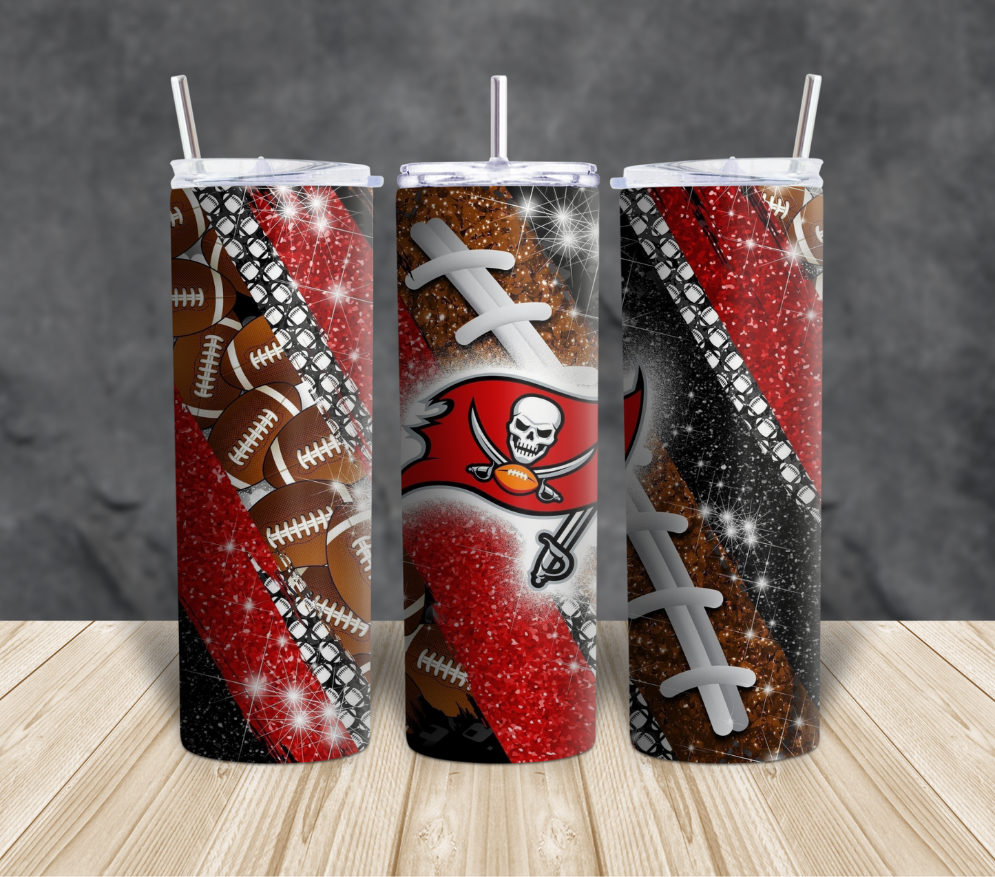 Football themed Tumblers