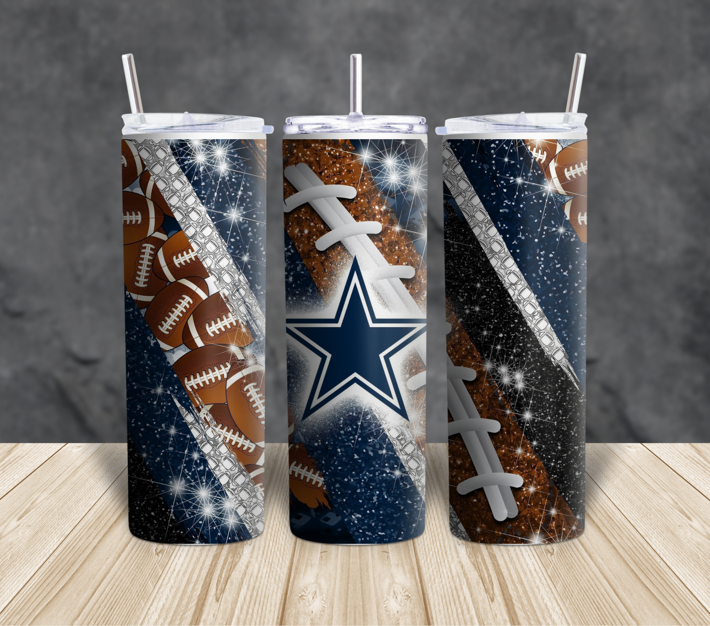 Football themed Tumblers