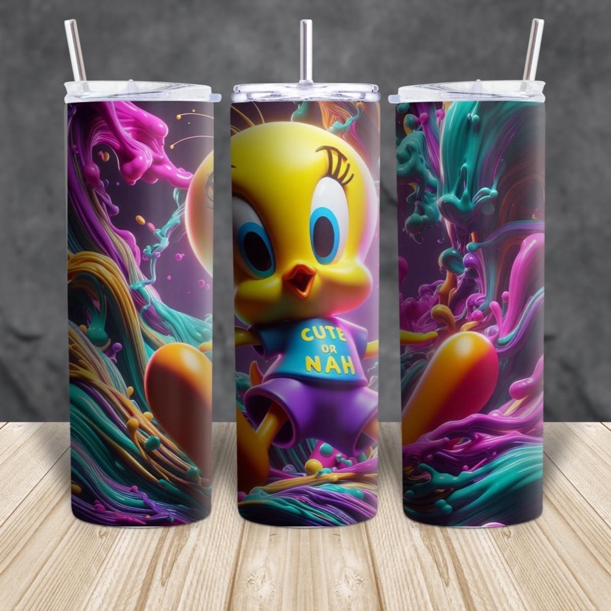 "Cute or Nah" Tweety Bird Insulated Sublimation Tumbler