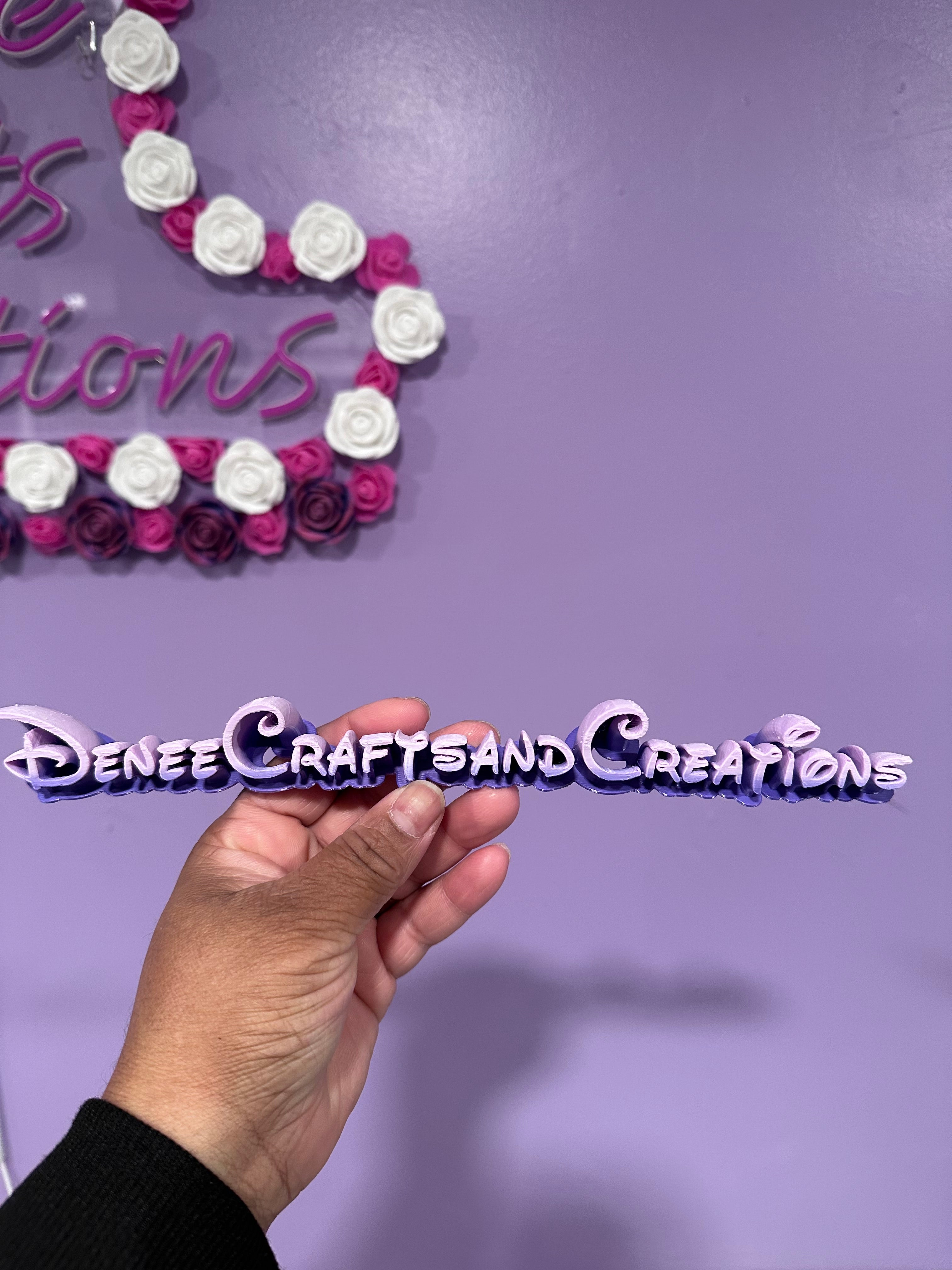 Custom 3D Printed Desk Name Sign – Personalized Business Logo Desk Decor – Office Name Plate – Creator Workspace Decor