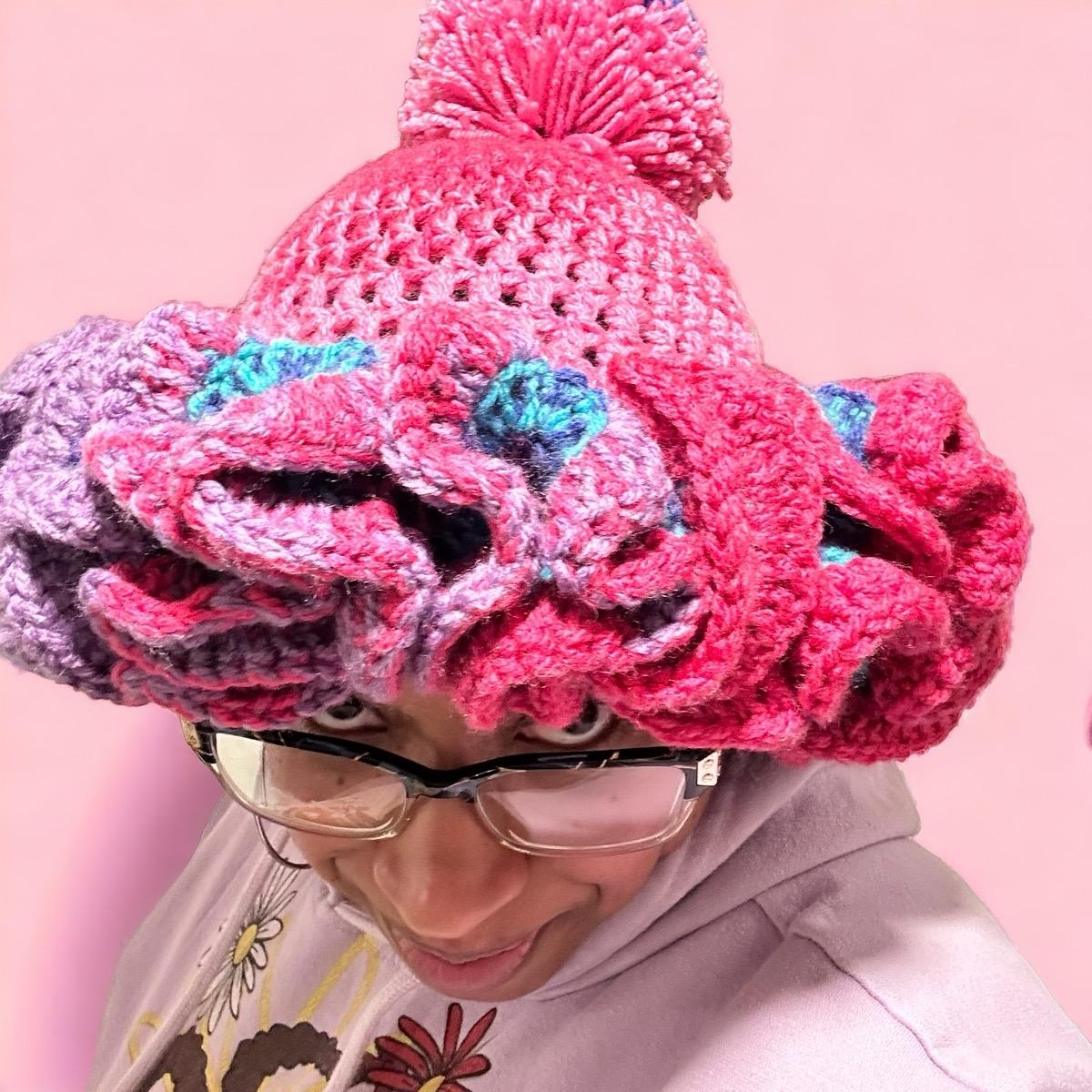 Crochet Bucket Hat with Pom Pom