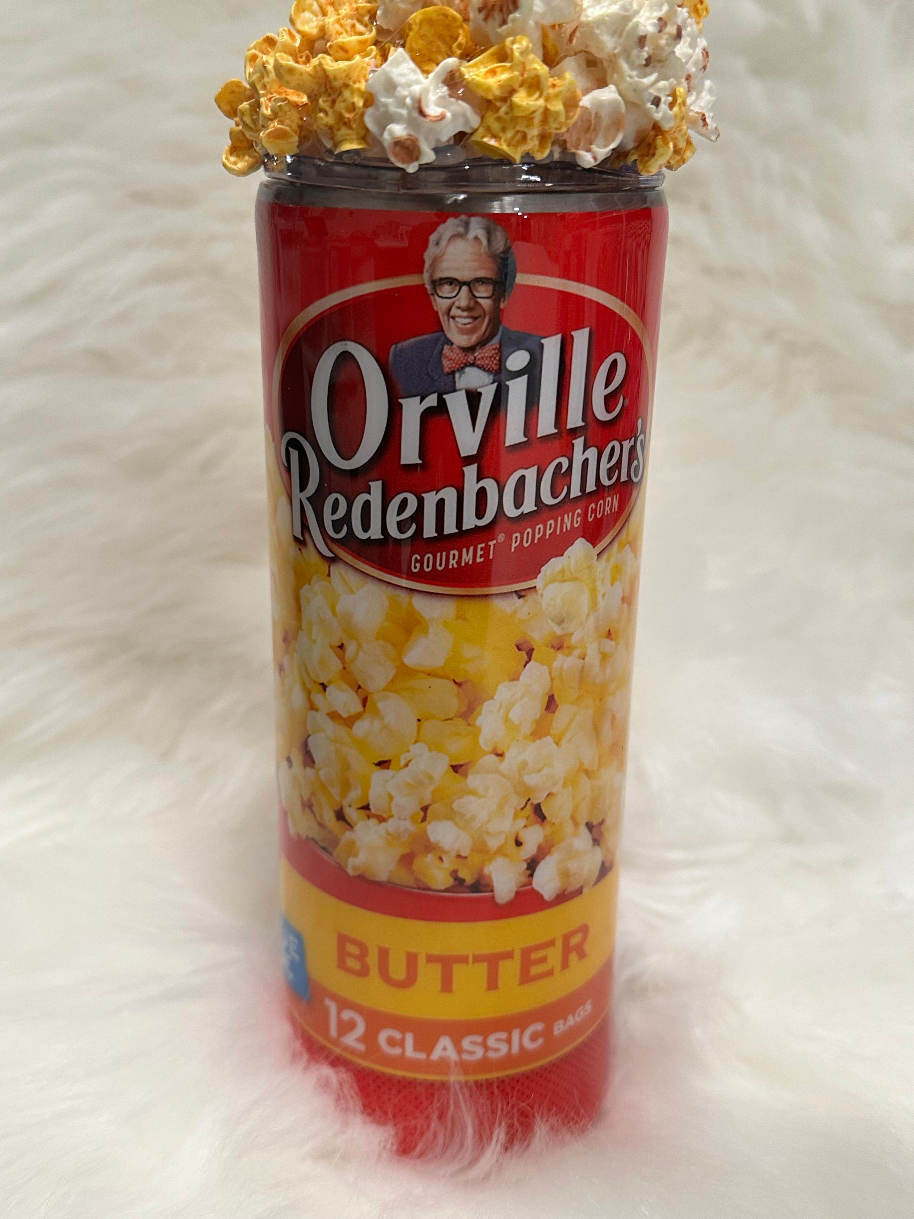 Orville Redenbacher’s Popcorn Tumbler– Gourmet Movie Night Popcorn Display on Soft White Background