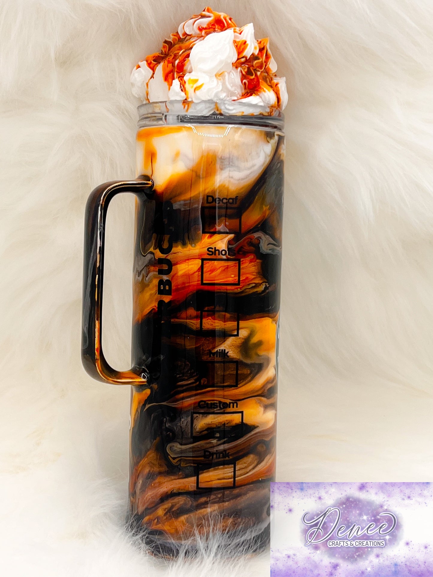 Starbucks Themed whipped topper Tumbler