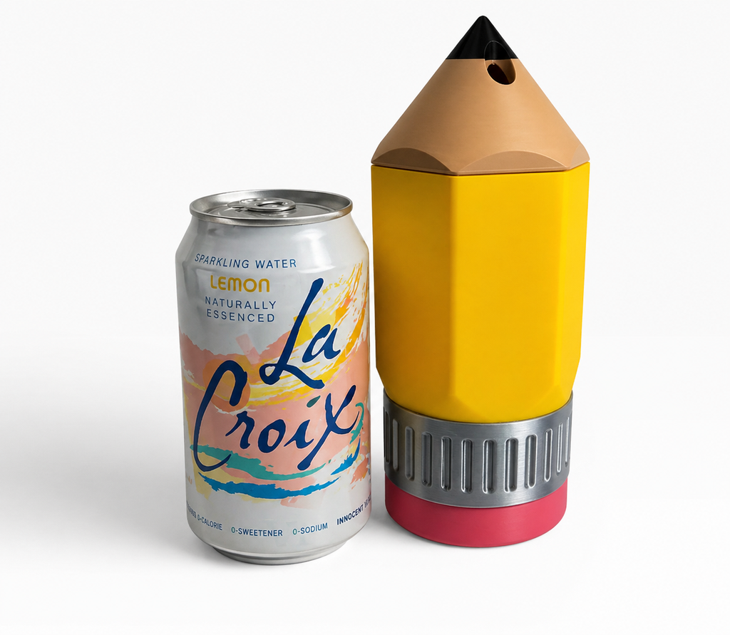 Personalized Pencil Can Cooler| 3D Printed Teacher Gift | Back to School Drink Holder | Custom Name Koozie | Unique Desk Accessory | Student Gift