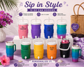 3D Printed Can Cooler with Handle and Straw Lid | Includes Chapstick Holder