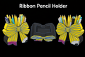 3D Printed Ribbon Pencil Holder – Cute Bow Desk Organizer for Kids | Back to School Pencil & Pen Holder