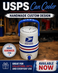 USPS-Inspired Handmade Can Cooler | Red, White & Blue Custom Cooler