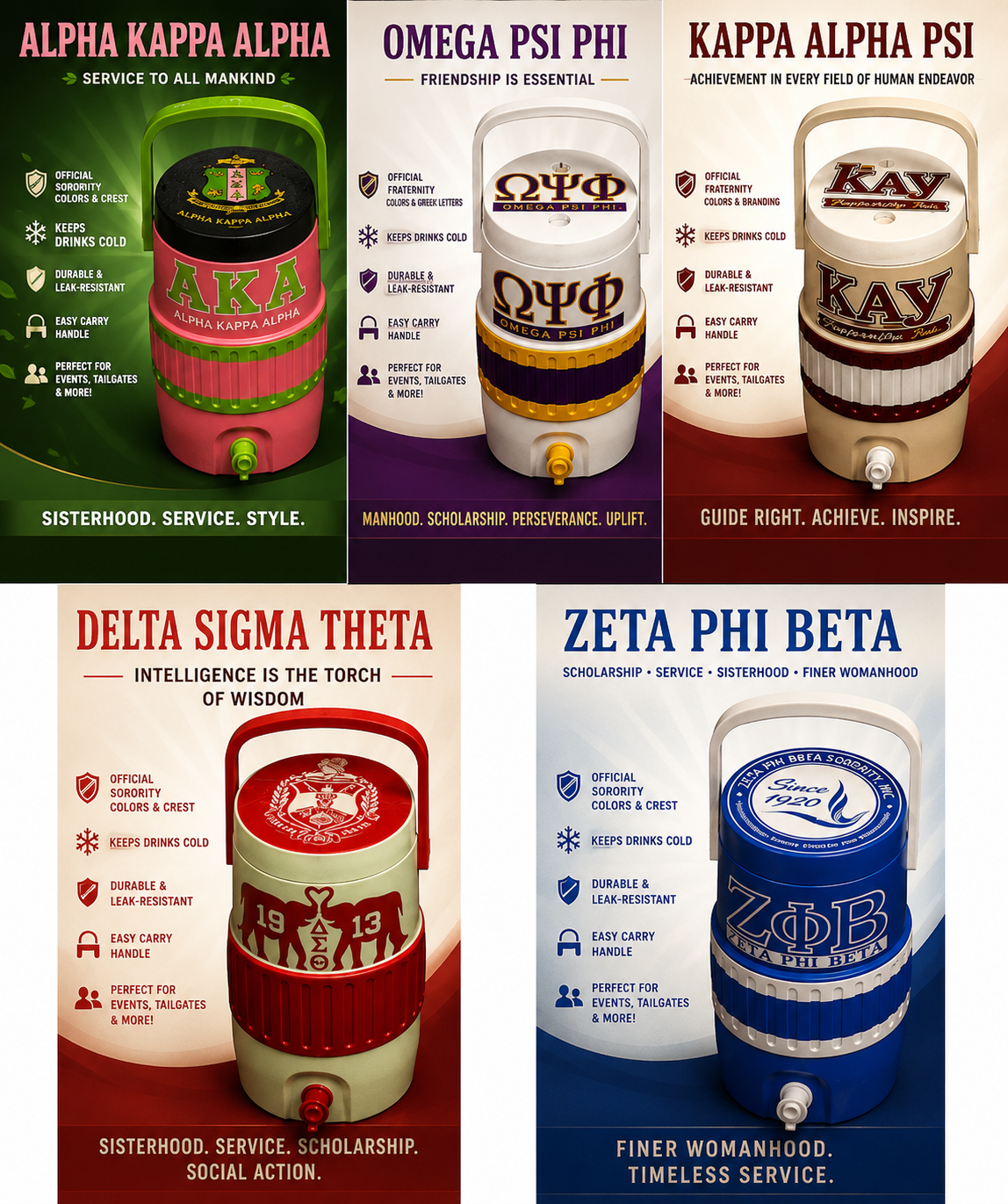 Greek Life Inspired Cooler Collection