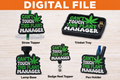 Can’t Touch This Plant Manager STL Bundle | 3D Print Files | Straw Topper, Badge Reel, Trinket Tray, Lamp Base, Pen Holder | Funny Cannabis Design