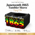 Juneteenth 1865 20oz Skinny Tumbler Sleeve Digital File | Compatible with HOGG-Style Tumblers | 3D Printable STL Design