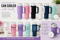 3D Printed - 12oz Slim Can Cooler with Handle – Personalized Drink Holder