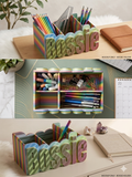 Personalized 3D Printed Desk Organizer – 3/4 Slot Pen & Pencil Holder | Colorful Office Desk Organizer for Pens, Markers & Supplies