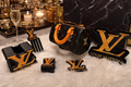 Luxury Bling Desk Set – Designer Inspired 3D Printed Glam Decor Bundle | Flower Planter Purse, Pen Holders, Trinket Tray & More
