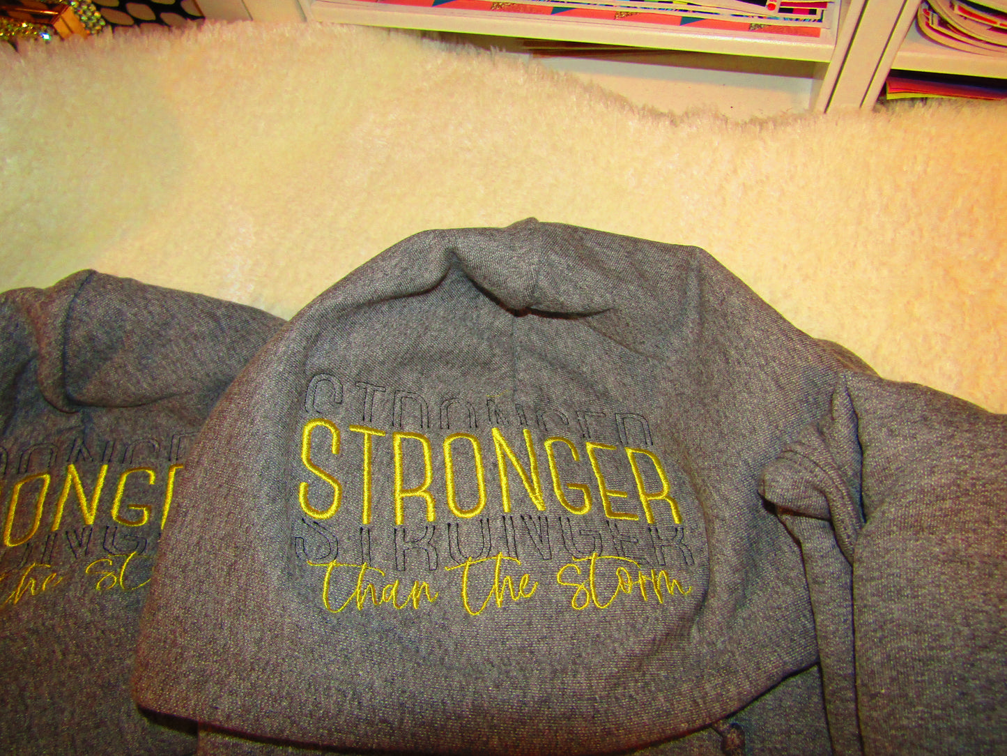 Stronger Than the Storm Personalized Embroidered Sweatshirt