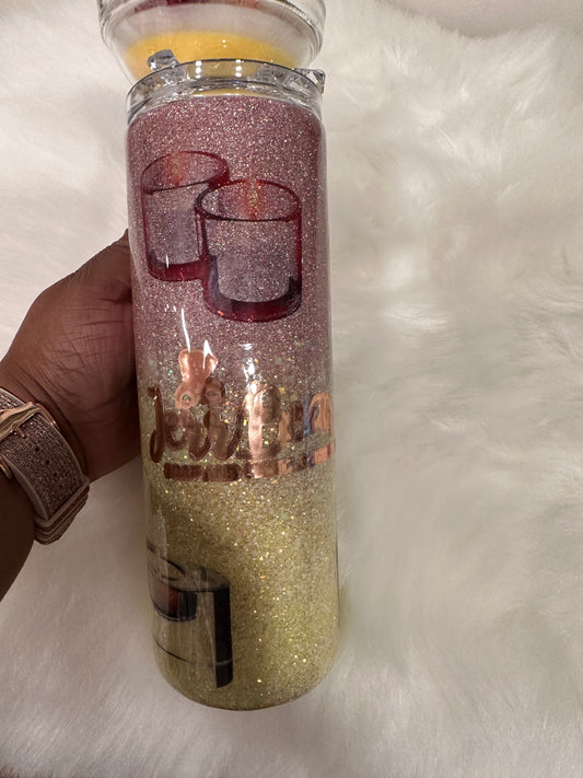 Candle themed Tumbler with Candle Topper