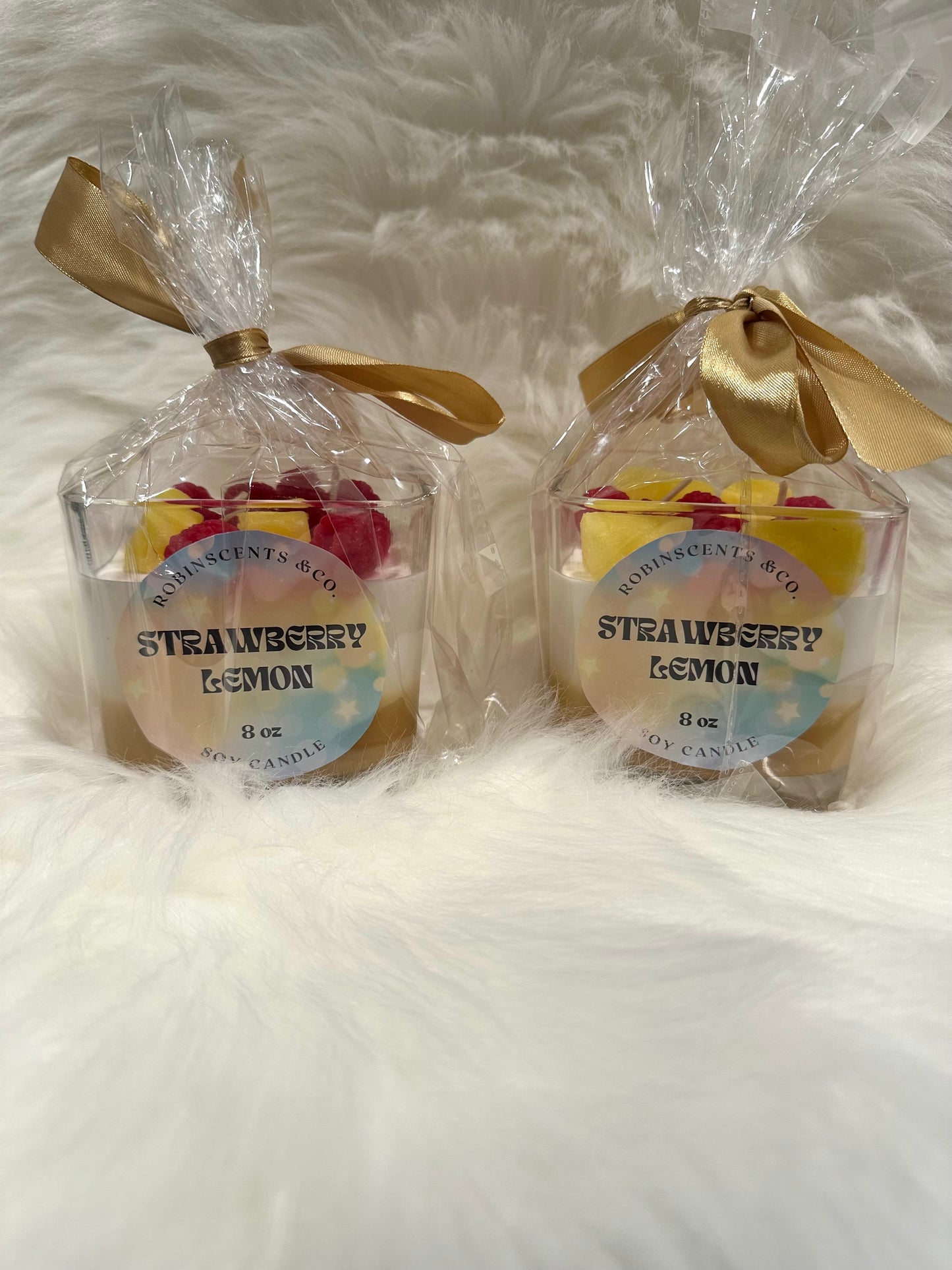 Strawberry Lemon Soy Candle – Sweet & Citrusy, Handcrafted with Soy Wax