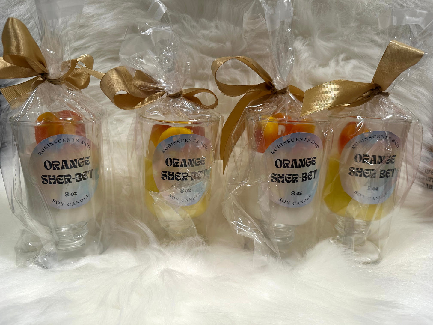 Orange Sherbet Soy Candle – Sweet & Tangy Frozen Treat Aroma, Handcrafted with Soy Wax