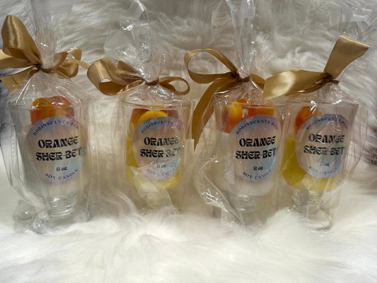 Orange Sherbet Soy Candle – Sweet & Tangy Frozen Treat Aroma, Handcrafted with Soy Wax