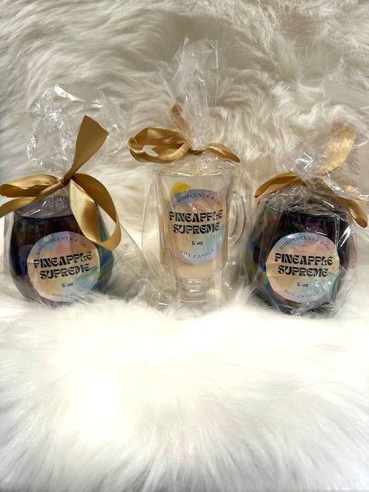 Pineapple Supreme Soy Candle – Tropical Paradise Aroma, Handcrafted with Soy Wax