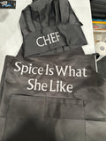 Custom Embroidered Chef Hat and Apron Set | Personalized Cooking Apron with Matching Chef Cap | Funny Kitchen Gift for Women