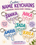 Custom Name Keychain | Personalized Drip Name Keychain | Acrylic Style Bag Charm | Handmade Name Keychain Gift | Custom Backpack Charm