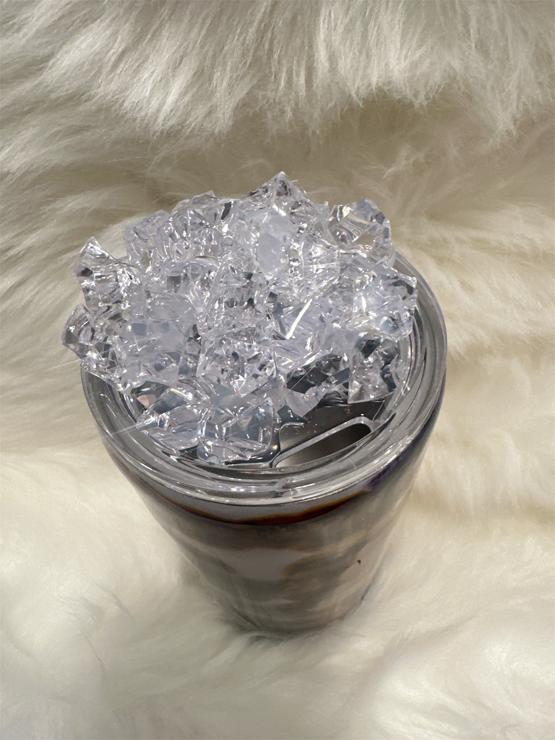 “Golden Grape Luxe” Faux Ice Tumbler – Abstract Elegance Meets Bold Sip Style
