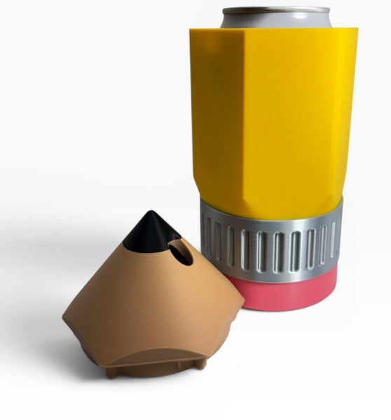 Personalized Pencil Can Cooler| 3D Printed Teacher Gift | Back to School Drink Holder | Custom Name Koozie | Unique Desk Accessory | Student Gift