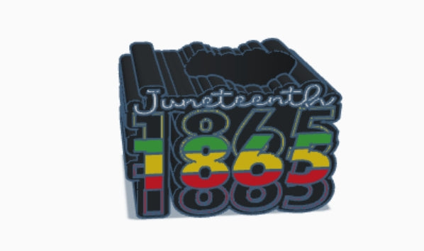 Juneteenth 1865 20oz Skinny Tumbler Sleeve Digital File | Compatible with HOGG-Style Tumblers | 3D Printable STL Design