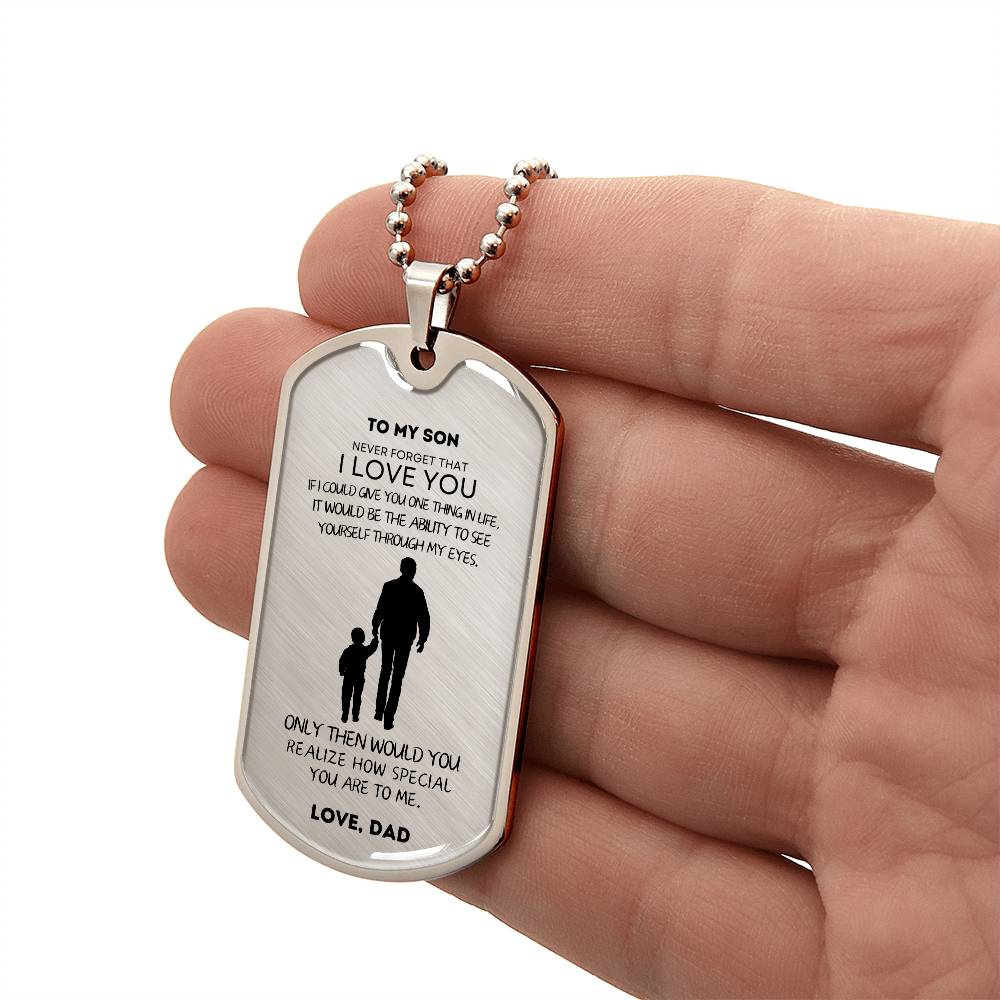 Forever Bonded: Personalized  Dog Tag for My Son