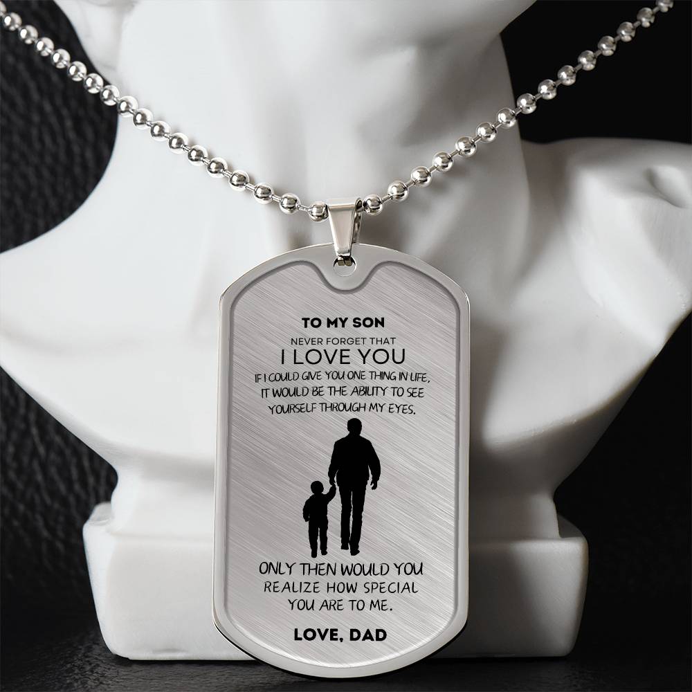 Forever Bonded: Personalized  Dog Tag for My Son