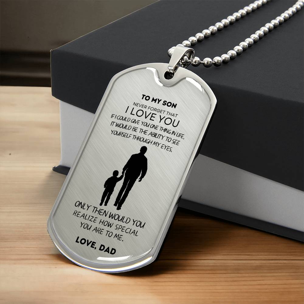 Forever Bonded: Personalized  Dog Tag for My Son