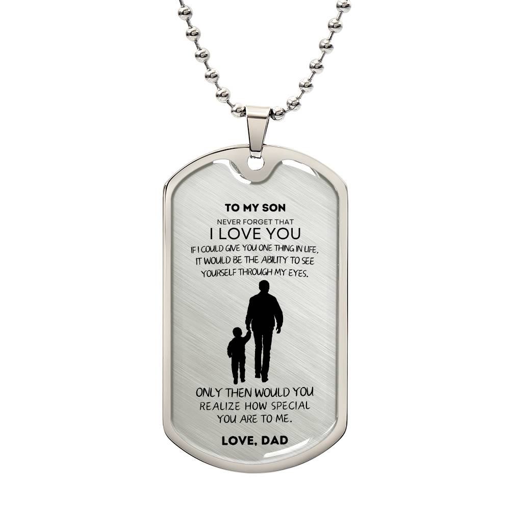 Forever Bonded: Personalized  Dog Tag for My Son