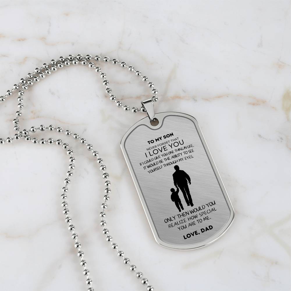 Forever Bonded: Personalized  Dog Tag for My Son