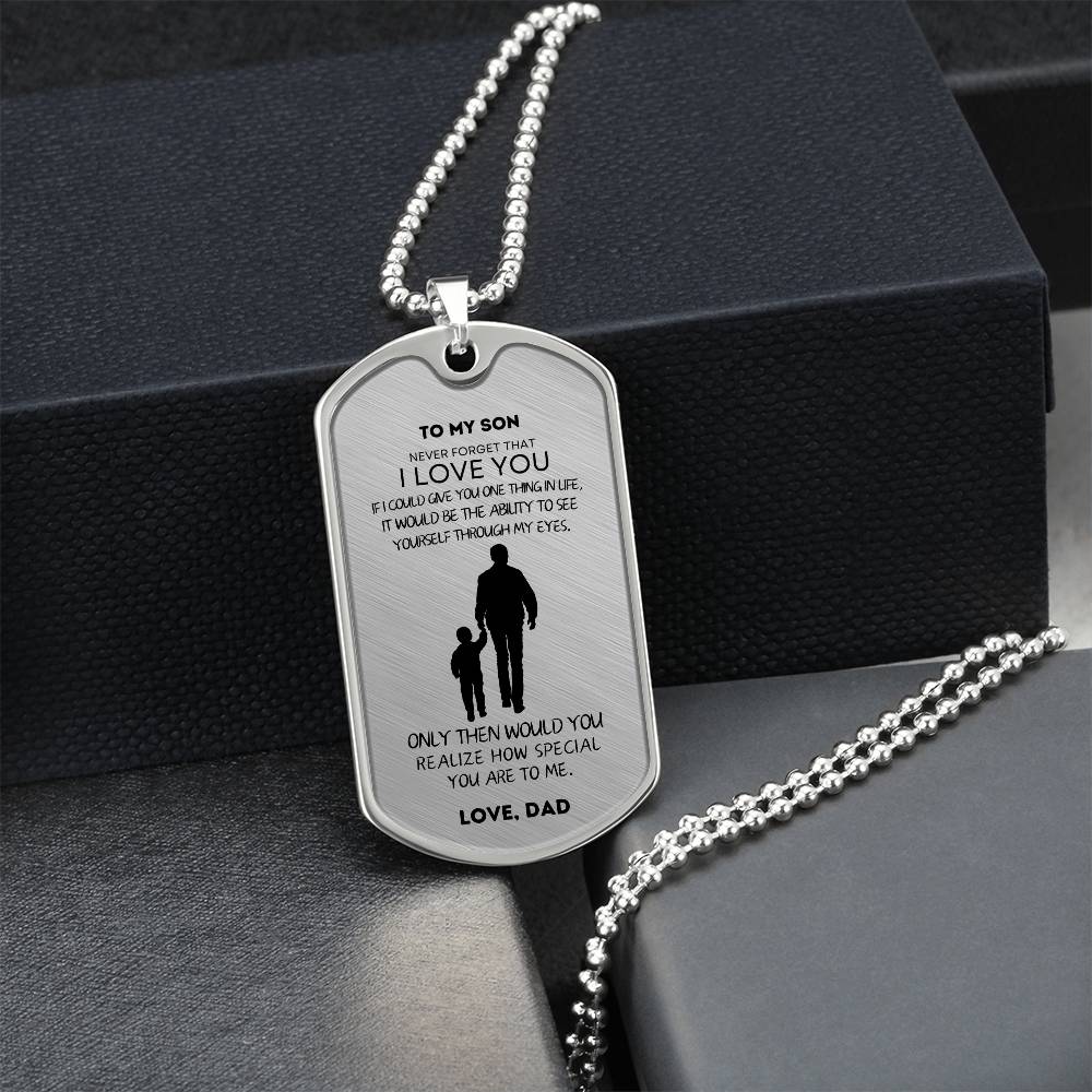 Forever Bonded: Personalized  Dog Tag for My Son