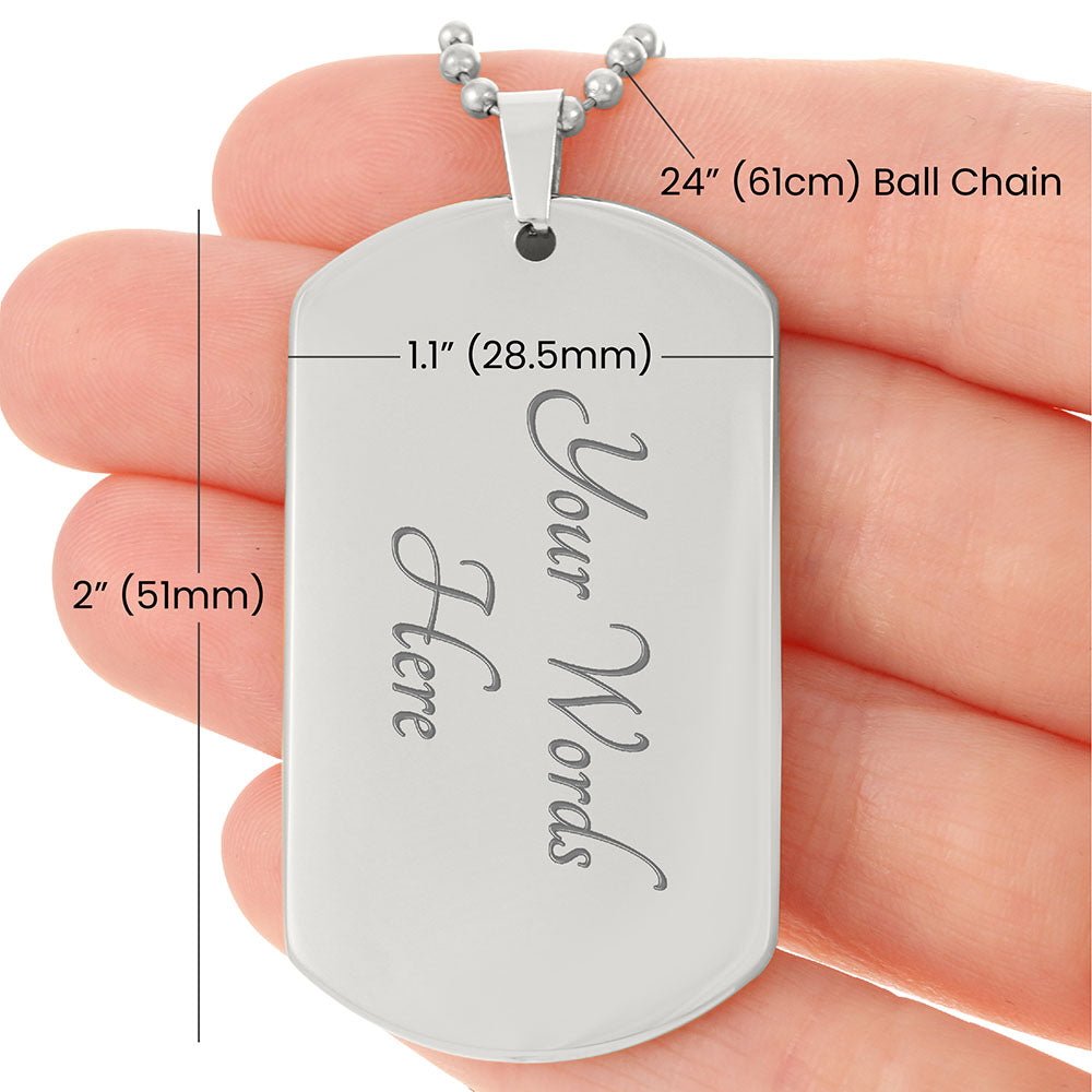 Forever Bonded: Personalized  Dog Tag for My Son