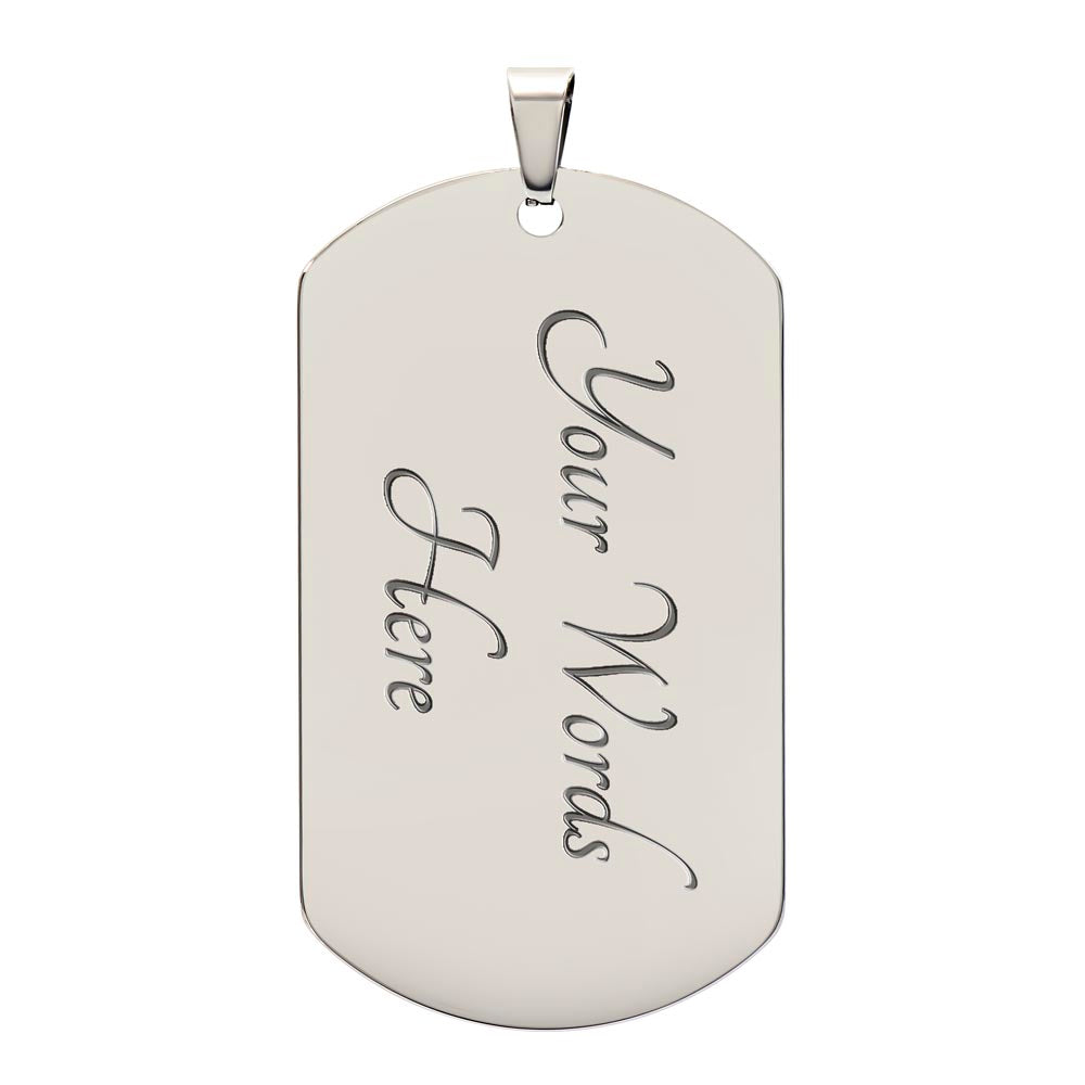 Forever Bonded: Personalized  Dog Tag for My Son