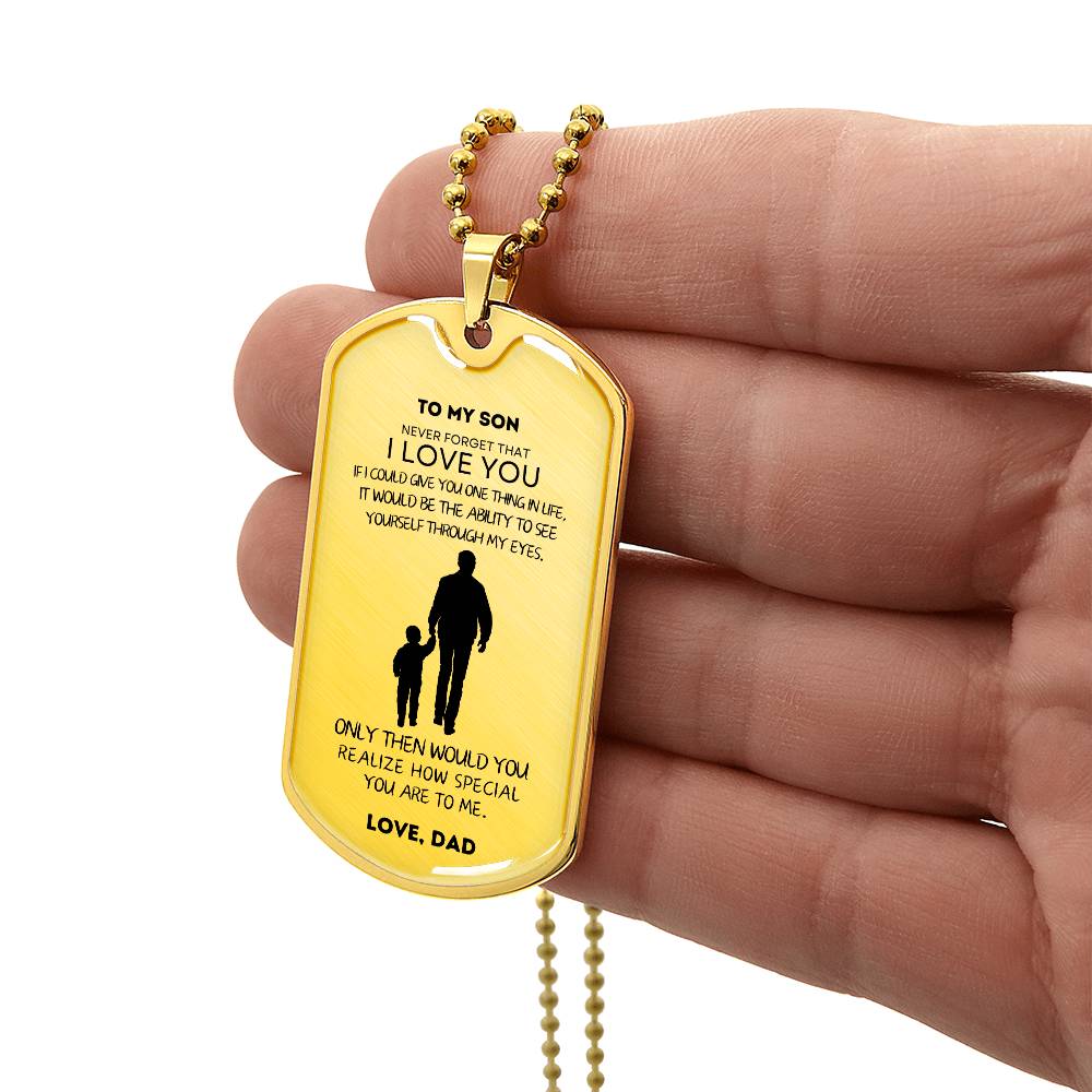 Forever Bonded: Personalized  Dog Tag for My Son